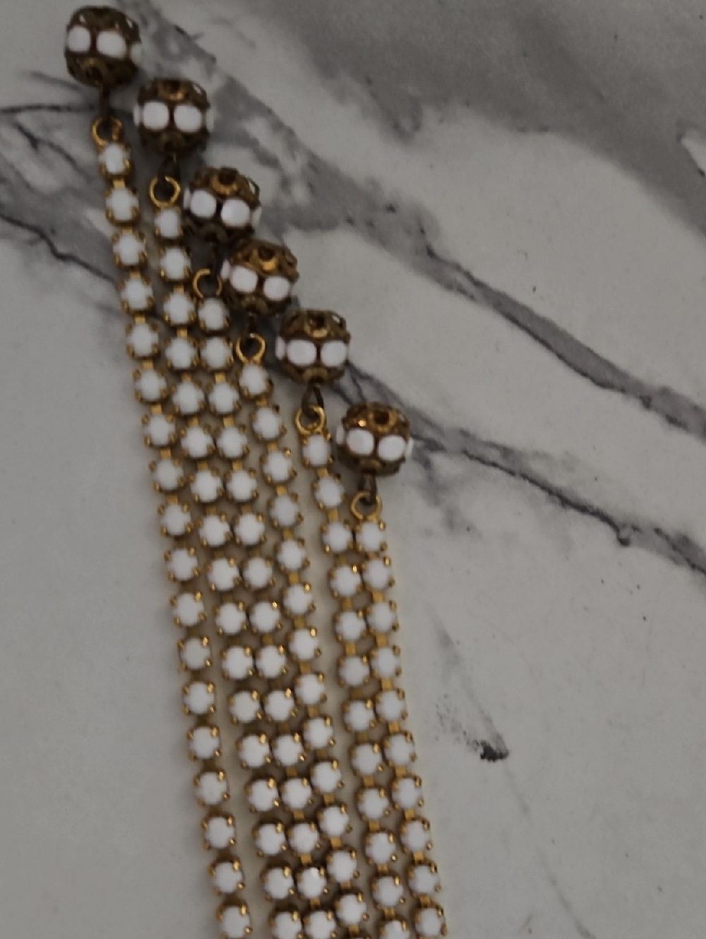 Alice Caviness Gold-Tone Necklace with Milk Glass - Women Jewelry